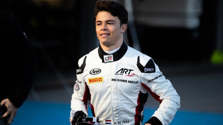 Nyck de Vries F2 test Jerez