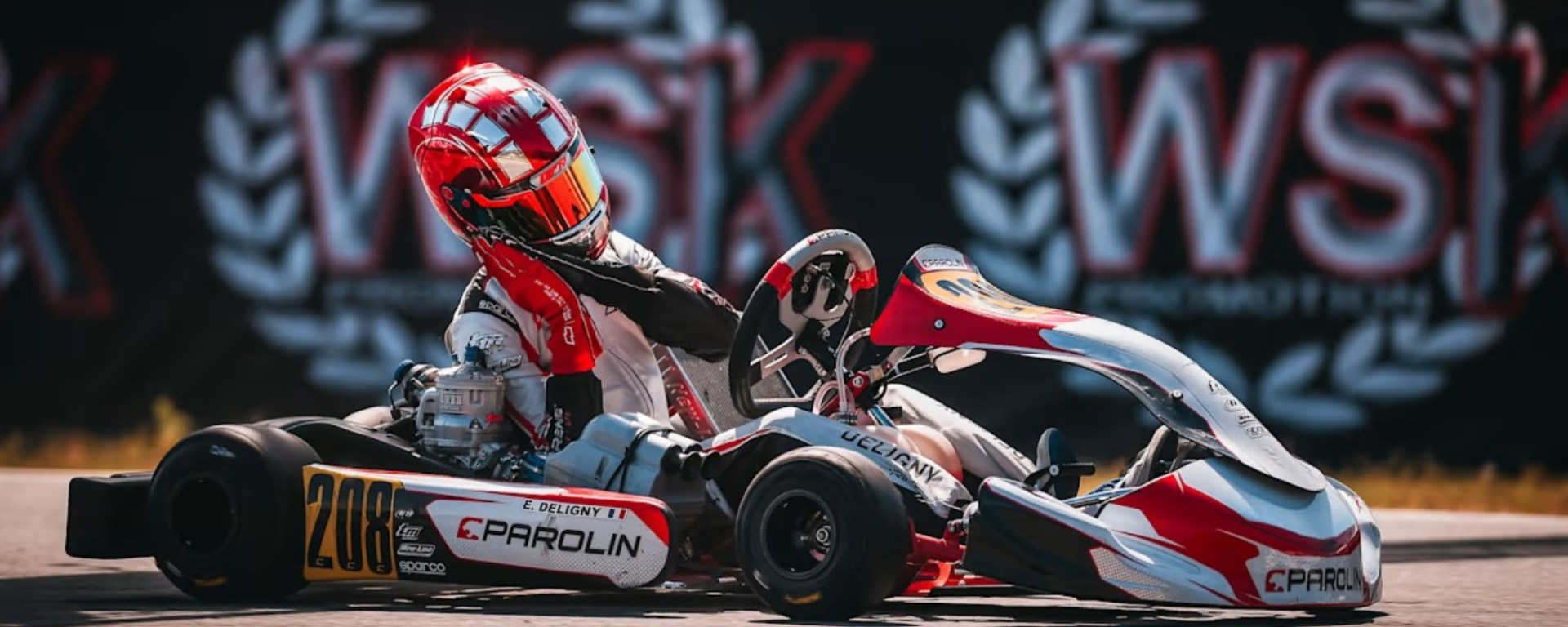 #208 Enzo Deligny of France for Parolin Karting