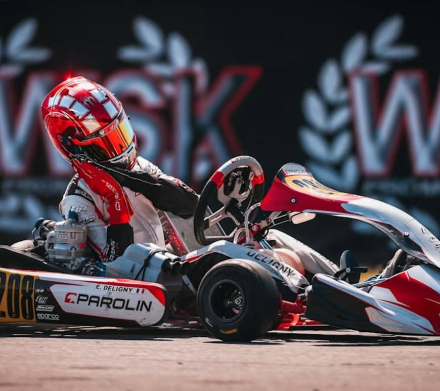 #208 Enzo Deligny of France for Parolin Karting