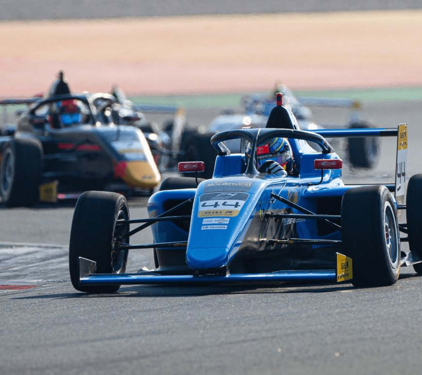 Théophile Naël on track in Kuwait in the F4 UAE championship